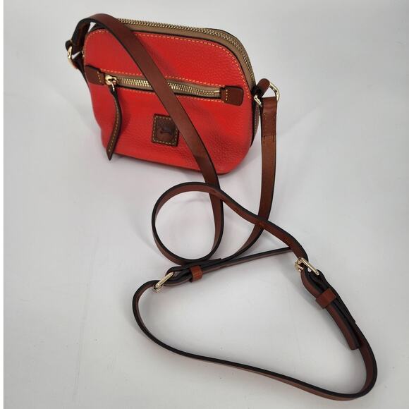 Dooney & Bourke Red Pebbled Leather Mini Crossbody Bag - Picture 6 of 16